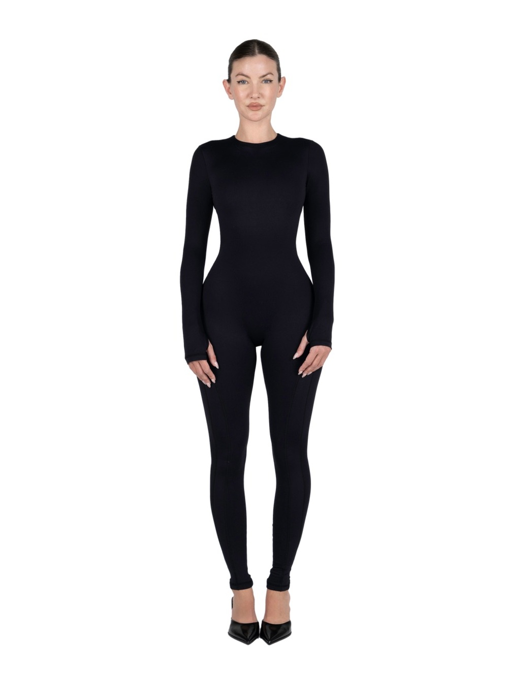 Davis Active Backless Long Sleeve Jumpsuit